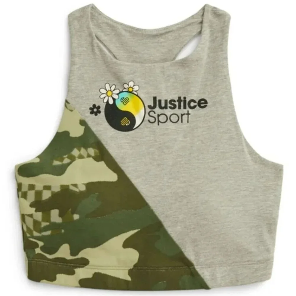 JUSTICE Razorback Sports Bra One Size GIRLS 36 Removable Pads NEW